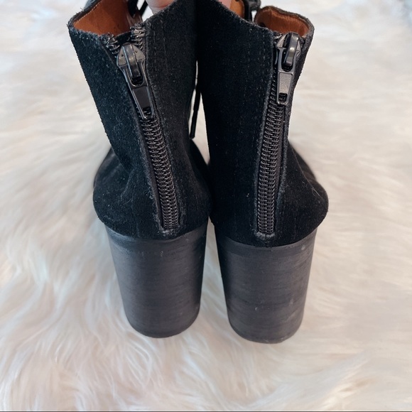 Jeffrey Campbell Cors 9.5 Black Suede Lace Up Sandal Heels - Picture 6 of 12